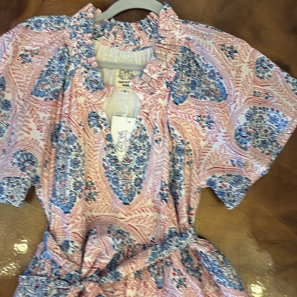 Pink and Blue Patterned Mini Dress - Picture 6 of 8